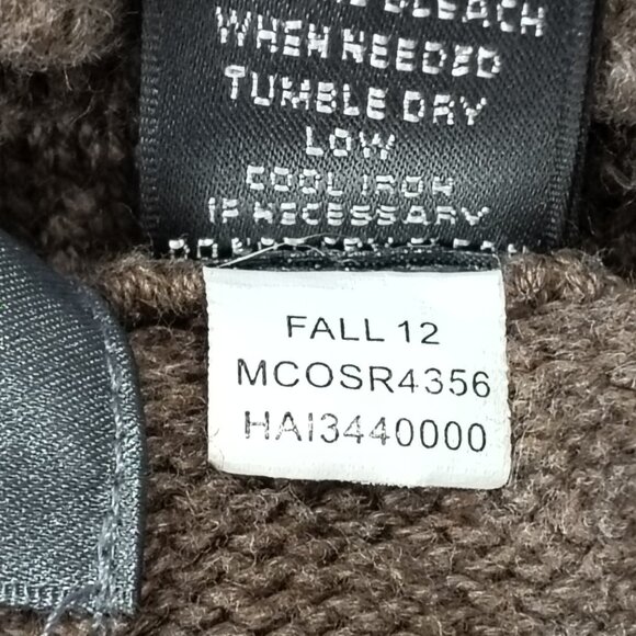 Oscar De La Renta Argyle Sweater Mens Sz Large 1/4 Zip Mock Neck Pullover Brown - Picture 13 of 15